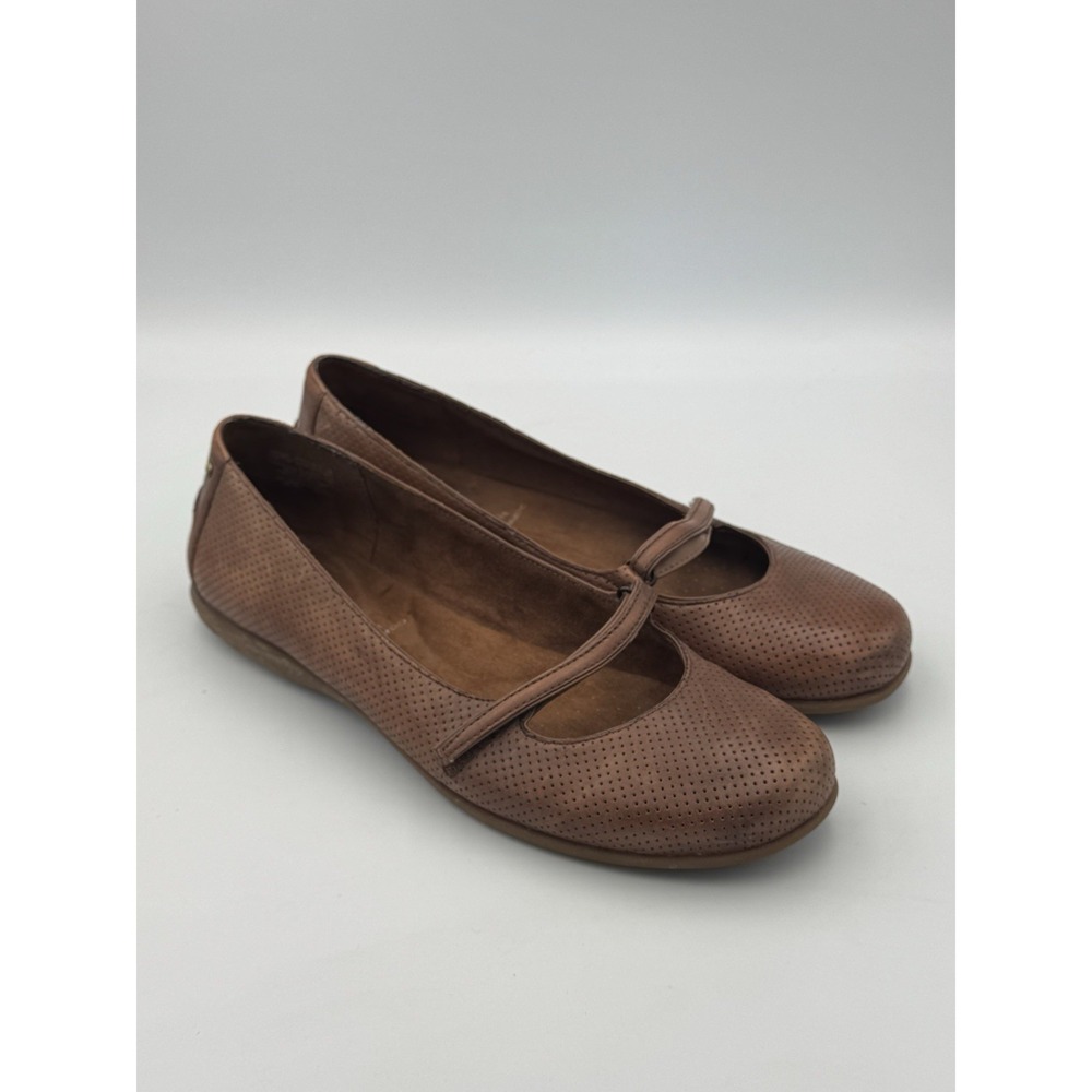 Rockport Women's Brown Leather Mary Jane Flats 8M Adiprene Comfort by Adidas